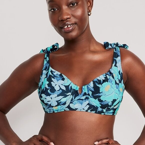 NEW Plus Size 4X Old Navy Womens Swimsuit Bikini Set Floral High Waist Bottoms - Picture 8 of 9